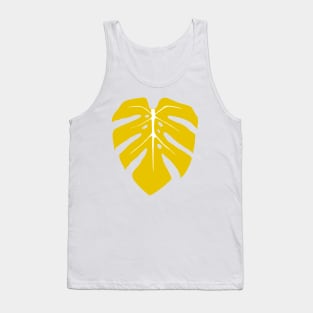 Mustard Yellow Monstera Leaf Tank Top